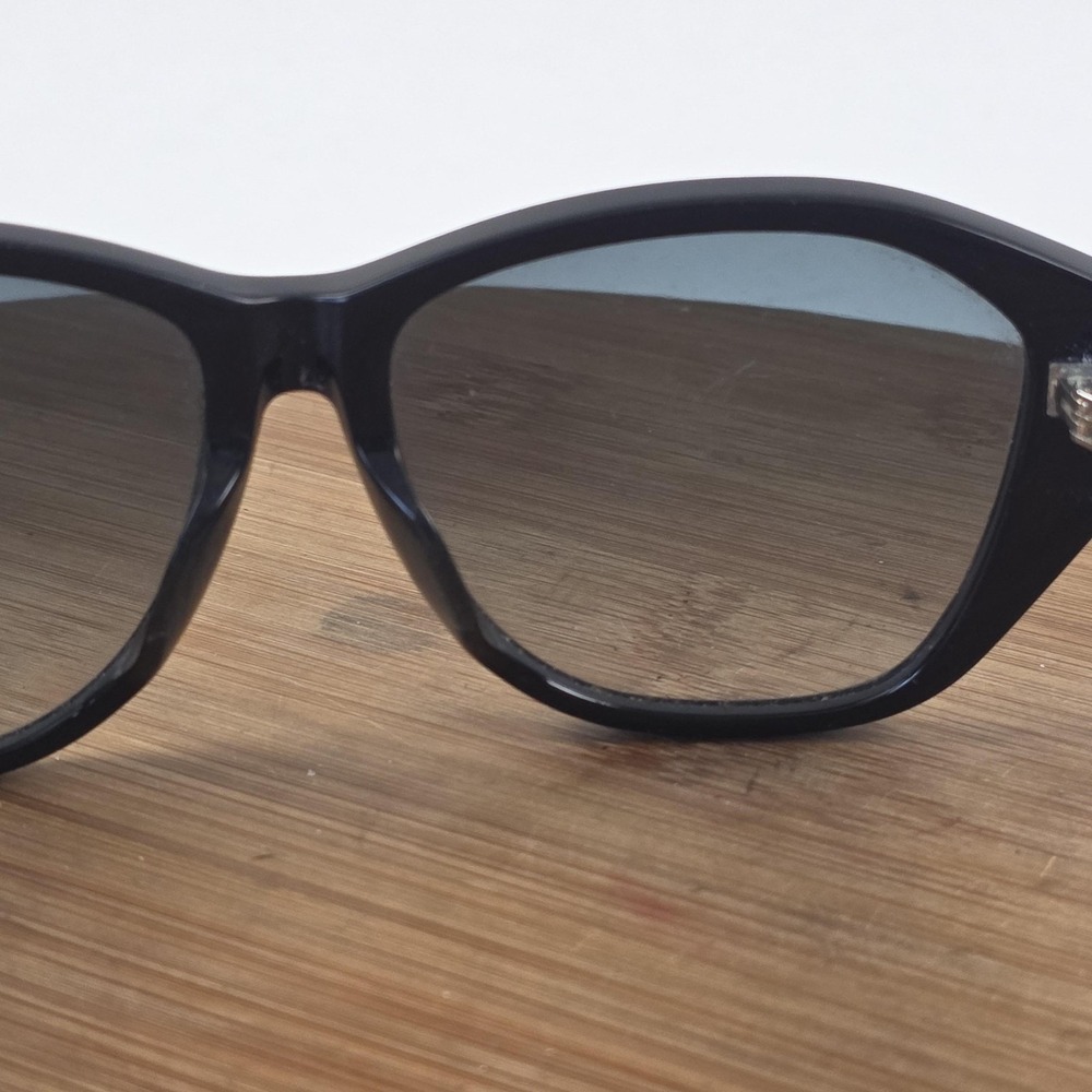 Saint Laurent SL M48/F Sunglasses Womens 57-15 Black Gray Cat Eye Gradient Italy - Picture 10 of 16